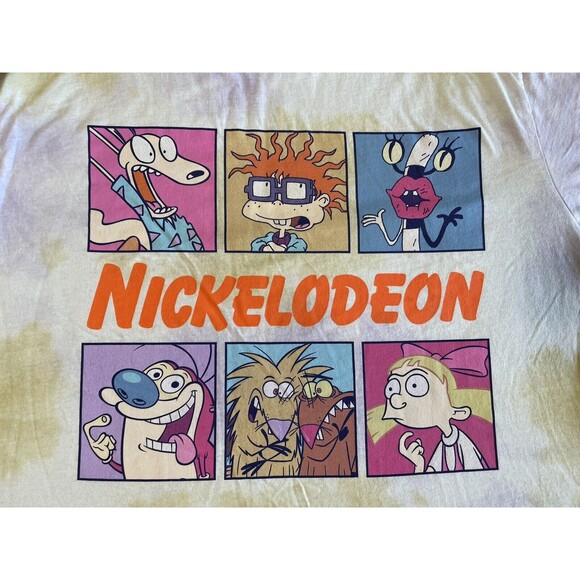 Nickelodeon Mens Size L Tie Dye 100% Cotton Pullover Shirt Rugrats NWT - Picture 4 of 7